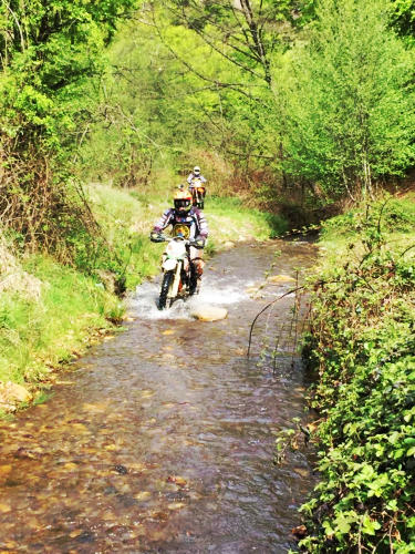 Endurofahren auf abgelegenen Waldwegen