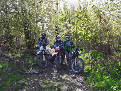 Enduro-Abenteuer auf einem Waldpfad in den Karpaten